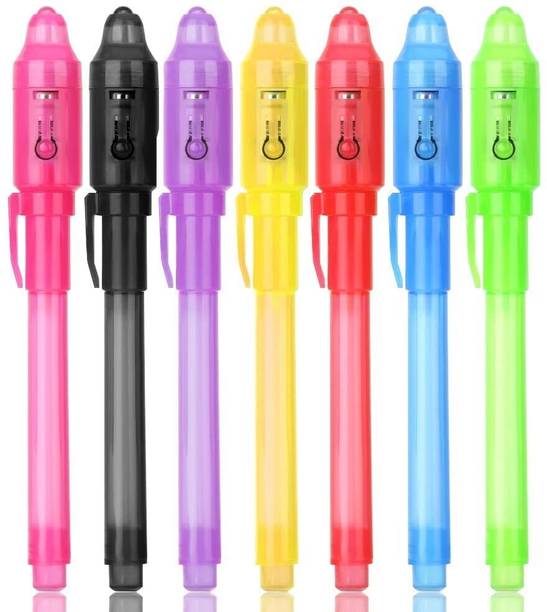MeeTo Invisible Ink Magic Pen with UV-Light for Kids | Birthday Return Gifts For Kids Digital Pen