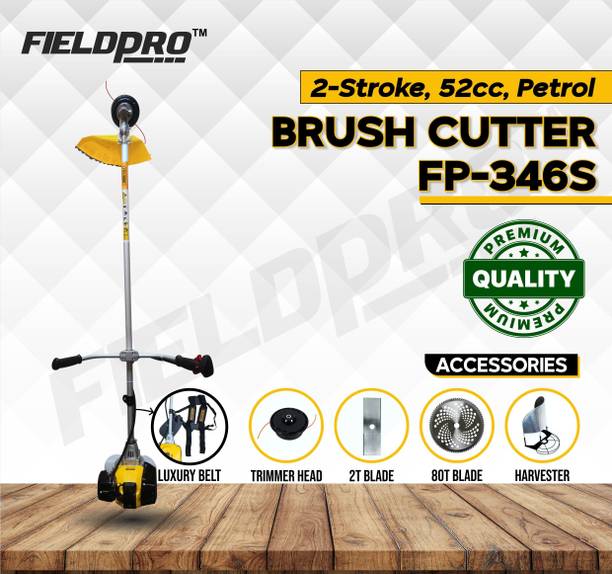फील्ड प्रो FP 346S Brush Cutter 52cc 2-Stroke Side Pack Crop Cutter Machine, फ्यूल ग्रास ट्रिमर