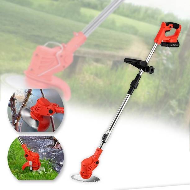 Voltegic Cordless Grass Cutter Machine for Garden & Wireless Brush Cutter 3 Types Blades Cordless Grass Trimmer