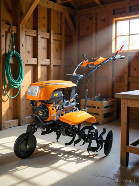 GSCPT Mitsuyama MY-600G Petrol Operated 7 HP Power Tiller of 170F Engine with 32blades Fuel Grass Trimmer