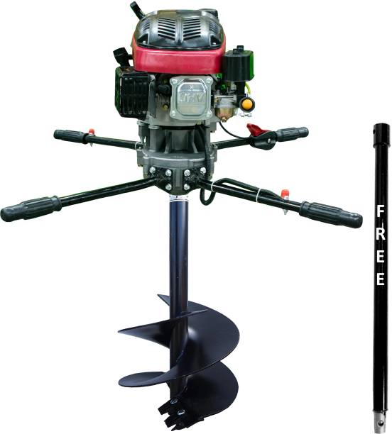 DVI 196CC EARTH AUGER WITH 4 STROKE PETROL ENGINE WITH 20 INCH BIT FOR DIGGING . Fuel Grass Trimmer