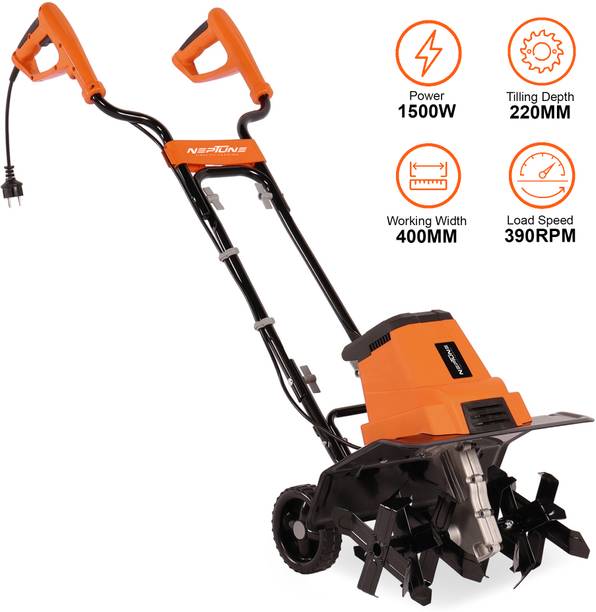 Neptune 1500W Electric Mini Power Tiller with 6 Blades, 45cm Cutting Width NC-41 E Corded Grass Trimmer