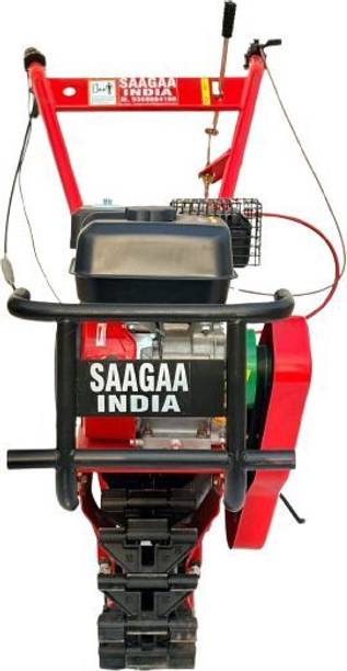 Saga India Chain Drive Power cultivator,Petrol Operated No Vibration Heavy Duty Machine Fuel Grass Trimmer