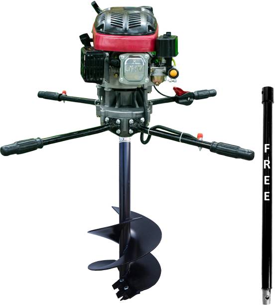 DVI 196CC EARTH AUGER WITH 4 STROKE PETROL ENGINE WITH 18 INCH BIT FOR DIGGING . Fuel Grass Trimmer