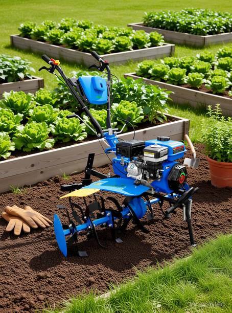 RICO ITALY 7hp Power Weeder With 4 Stroke Petrol Engine With Cultivator Attachment Fuel Grass Trimmer