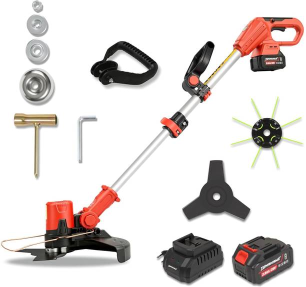 Tomahawk PBC-4200 20V Cordless Brush Cutter, 100% Copper Motor, Digital Battery Indicator Cordless Grass Trimmer