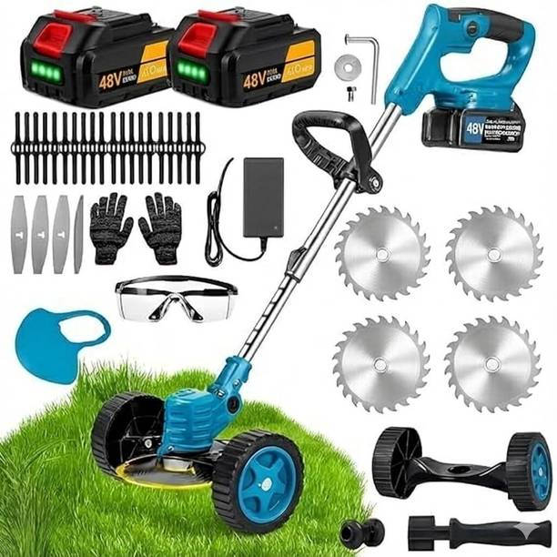 H N R Grass Cutter Machine for Garden, 48V Cordless-Brush Cutter Machine Cordless Grass Trimmer
