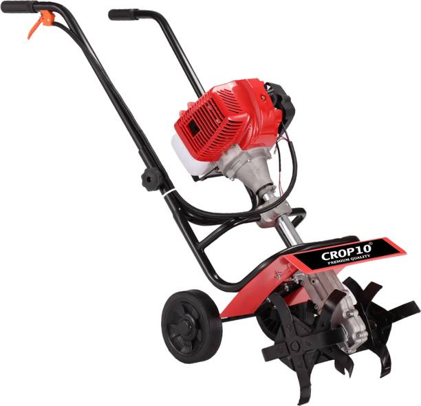 क्रॉप 10 52CC Tiller Top 2HP Powerful 2Stroke Petrol Engine with Steel Blades, Cultivator फ्यूल ग्रास ट्रिमर