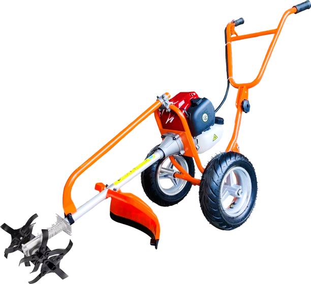 DVI 52cc 2 Stroke Trolley Brush Cutter With S Type Attachment For Graden/Agriculture Fuel Grass Trimmer