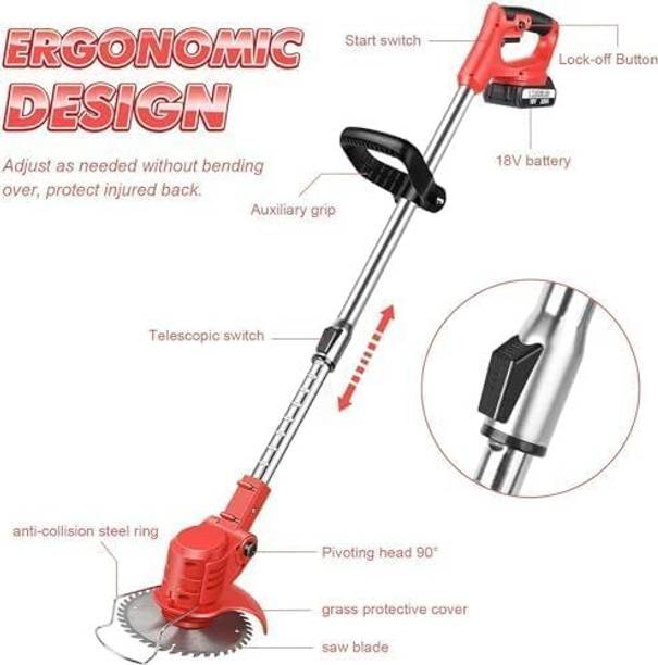 arthasya Cordless Grass Cutter Machine for Garden, 24V Brush Cutter Machine Grass Cutter Corded Grass Trimmer