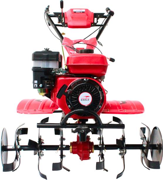 Double Eagle 7HP Power Weeder Petrol Engine | 212cc 4 Stroke Power Tiller with 24 Blades Fuel Grass Trimmer