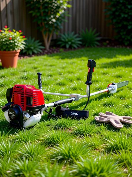 Balwaan BX-35 4 Stroke Side Pack Crop Cutter with Chainsaw Attachment Fuel Grass Trimmer