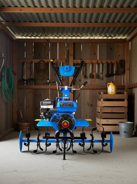 RICO ITALY 7hp Power Weeder With 4 Stroke Petrol Engine With Cage Wheel Attachment Fuel Grass Trimmer