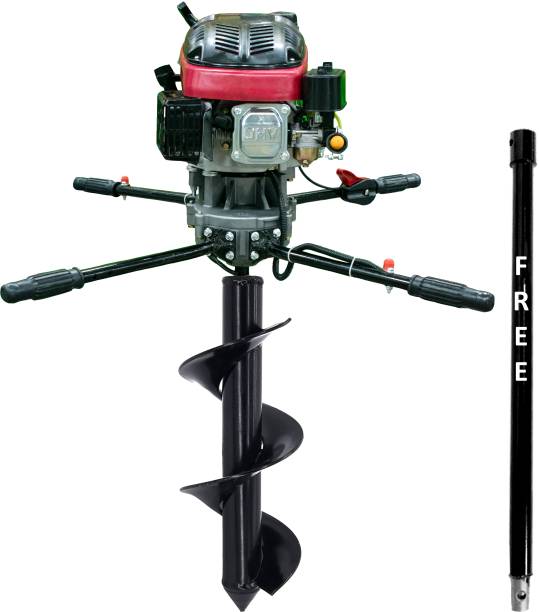 DVI 196CC EARTH AUGER WITH 4 STROKE PETROL ENGINE WITH 16 INCH BIT FOR DIGGING . Fuel Grass Trimmer