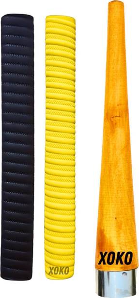 XOKO Premium Cricket Bat Grip BLACK AND YELLOW With 1 C...