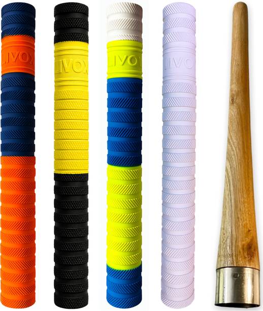 LIVOX Comfortable Fit 3 Multi Colour Cricket Bat Grips ...