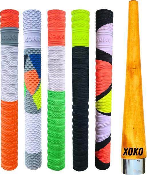 XOKO Premium Cricket Bat Grips with Wooden Cone Anti-Sl...