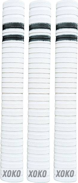 XOKO Premium White Cricket Bat Grip with Black Line Ult...
