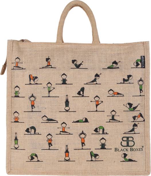 BlackBoxes Big Eco Cotton Jute Shopping 15.5Inch Bags for Carry Grocery fruits Vegetable Grocery Bag