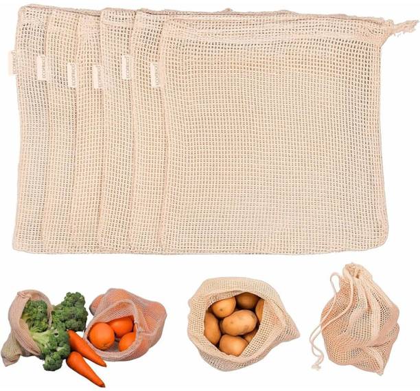 Tekvora Vegetable Bag For Fridge Cotton Storage Pouch