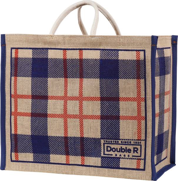 DOUBLE R BAGS Heavy Duty Large Eco Jute Cloth Grocery Shopping Bag For Men With Carry Handle Grocery Bag