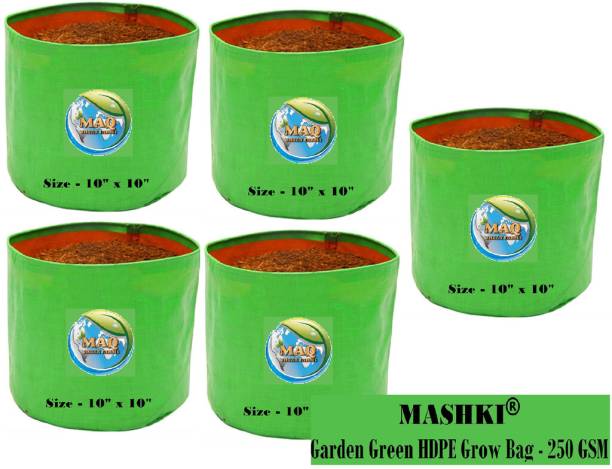 MASHKI Green Bags For Plants, Of Size 10x10 Inches, Hdpe Grow Bags, Plant Bags, Bag Plant Grow Bag