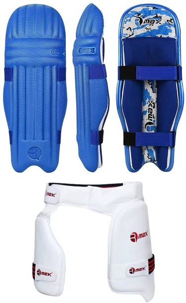 Rmax EVA and Cotton Cricket Batting Leg Guard Pad & Thigh Guard Full Size Cricket Guard Combo
