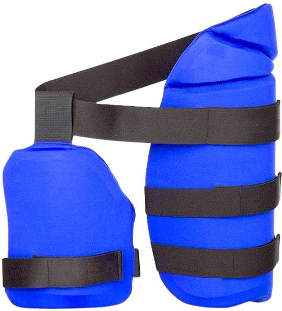 HRSGS Cricket Combo Thigh Pad (Right Hand YOUTH Size BLUE ) Cricket Thigh Guard Cricket Guard Combo