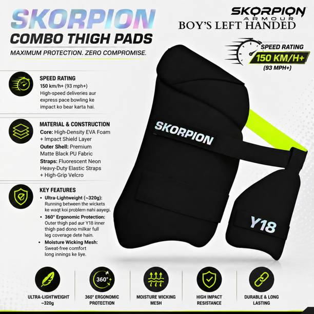SKORPION CTP-ARMOUR BOY'S LEFT HANDED Cricket Guard Combo