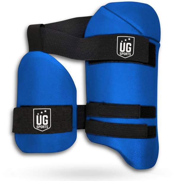 UG SPORTS Cricket Thigh Guard Combo, Cricket Thigh Pad for Youth (Youth, Navy Blue) Cricket Thigh Guard