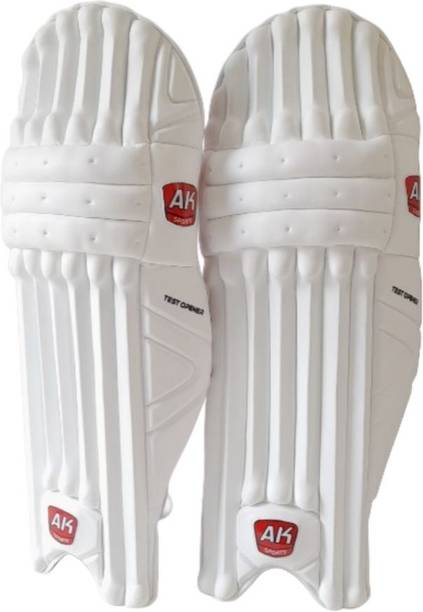 Aksports AK Batting Legguard/Pad TEST OPENER White 27 Inch ( Right Hand Batsman) Cricket Guard Combo