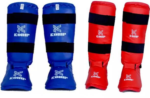 KOHIP Martial Arts Karate Shin Pad, Leg Guard Color-Red & Blue, Size-SMALL Mouth Guard