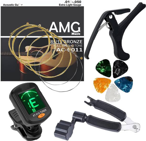 IMAGINEA Combo of Acoustic Guitar Capo with 5 Plectrum Picks Clutch Guitar Capo Clutch Guitar Capo