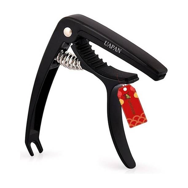UAPAN Guitar Capo One-Handed Trigger Design,Ukulele, Black (Metal Capo) Spring Guitar Capo