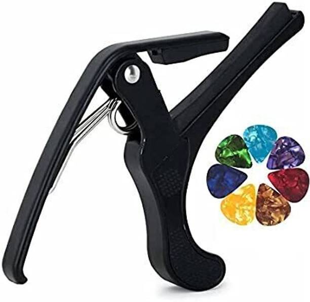 TechBlaze Guitar Capo-Quick Change One Handed Trigger Guitar Capo with 5picks Clutch Guitar Capo