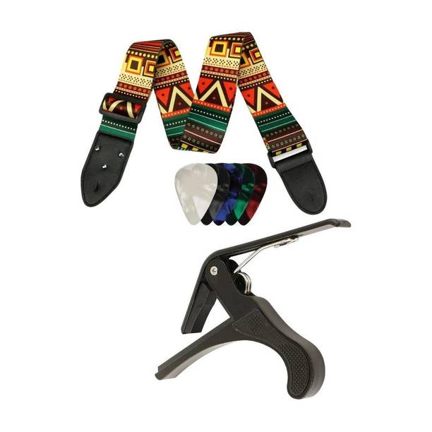 AMG Music Guitar Strap with Quick Change Metal Capo Guitar Belt For All Types of Guitar Clutch Guitar Capo
