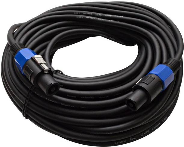 Mocking Bird 98FT Speakon Cable Male to Male Cable for Speaker ,DJ, Amplifier with Twist Lock Double Angled TS Patch Cable