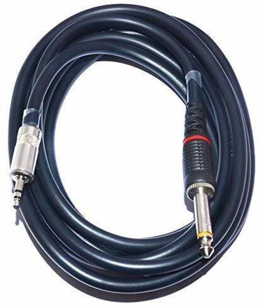 SeCro 3.5mm 1/8" Male Stereo to 6.35mm 1/4" Mono Male TRS Audio Cable for iPod, iPhone,Laptop,Home Theater, Amplifiers, Guitar etc Double Angled TRS Patch Cable