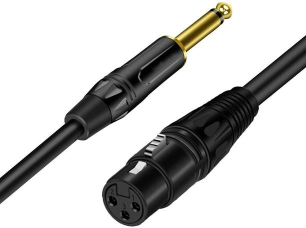 Mocking Bird XLR Female to 6.35mm TS Jack for Party Speaker/Amplifier/Keyboard Guitar Cable Single Angled XLR Patch Cable