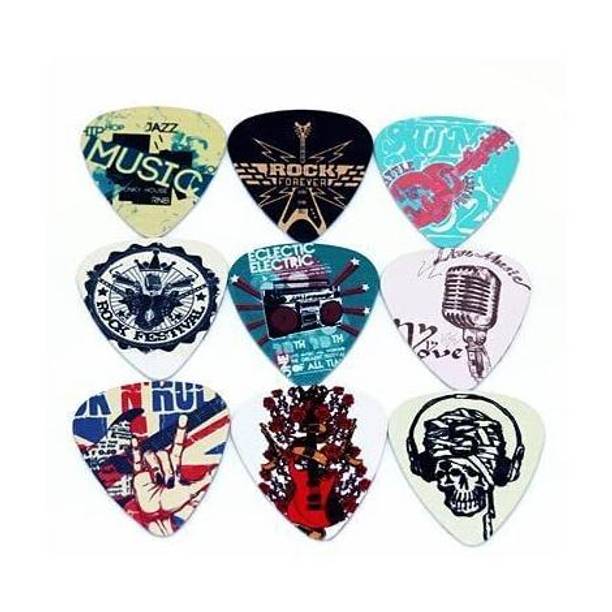 Ezliving 9 PCS Assorted Pearl Celluloid Guitar Picks 1.00mm Guitar Pick