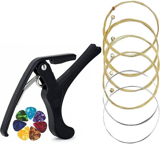 Mocking Bird Acoustic Guitar String Full Set of Extra Light Stainless Steal with Guitar Capo and Picks Guitar String