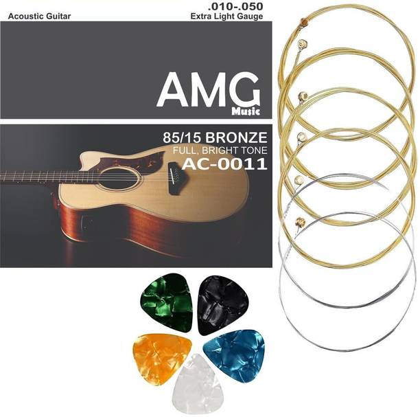 IMAGINEA Acoustic Acoustic Guitar String, Set of 6 Stainless Steel Replacement String Accessories Guitar String