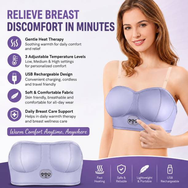 DIOXIT USB Rechargeable Heated Therapy Bra With 3 Temperature Modes for Women