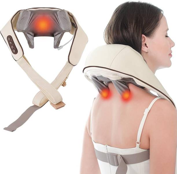 NUVIO 5D Neck and Back Massager with Heat | Deep Tissue, Rechargeable