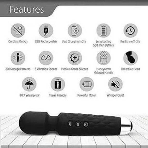 silverwyn Body Wand Massager | Rechargeable Waterproof for Women & Men Flexible Neck 10