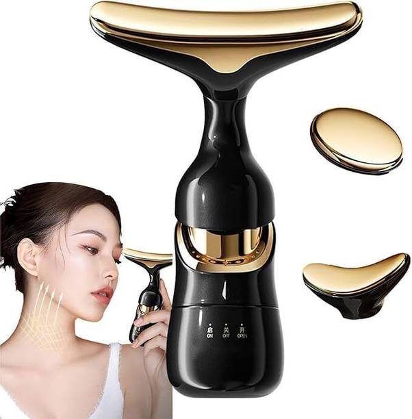 Zovilstore 3 in 1 Anti Wrinkles Face Neck Eyes Massager,Vibration Facial Massager for Skin Care, Face Sculpting Tool Multifunctional Neck Face Massager Beauty Massager