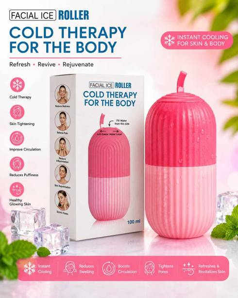 Evergreen touch Rubber Ice Roller For Face , Neck and Body | For Puffy Eyes, Acne , Pimple