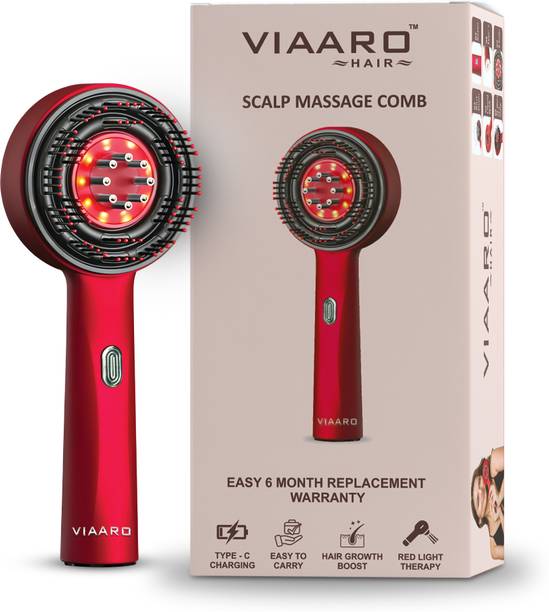वियारो Head Scalp Electric Massager Comb Scalp Massaging Brush2 In 1Hair Oil Applicator