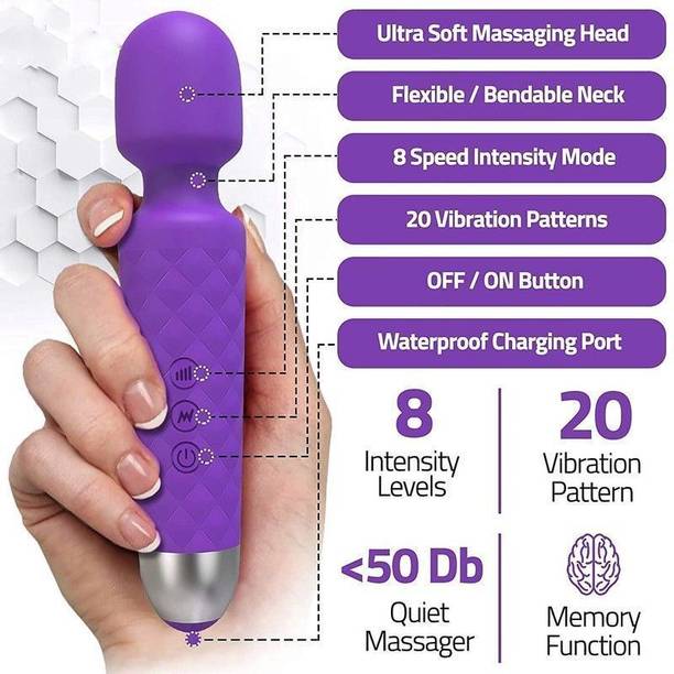 BazaarNest Multi Speed Cordless Rechargeable Vibrator Massage for Female Personal Body