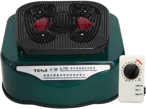 TENS S-780 Blood Circulation Massager Machine with Accupressure Mat for Pain Relief 7200Rpm-(Green) Massager